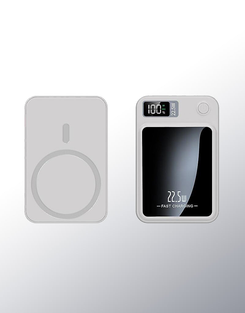 Magnetic Wireless Power Bank 10000 mah - White image