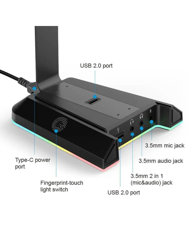 Headphone Stand EKSA RGB image 1