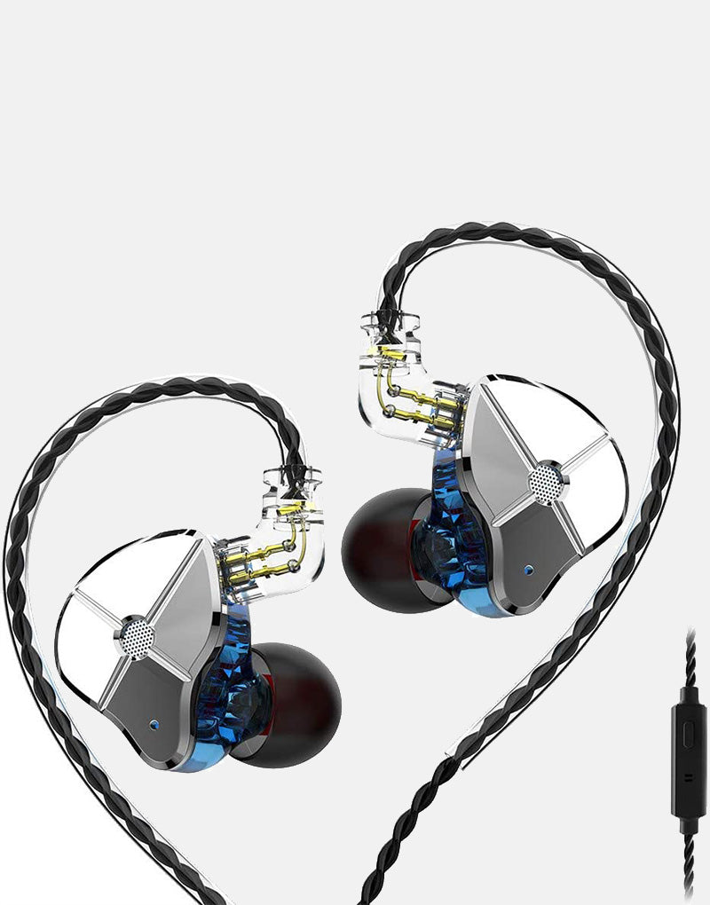 TRN ST1 In Ear Monitor 1BA+1DD With Mic - Blue image