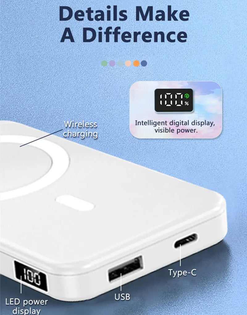 Power Bank 10000 mAh Magnetic Wireless image 5