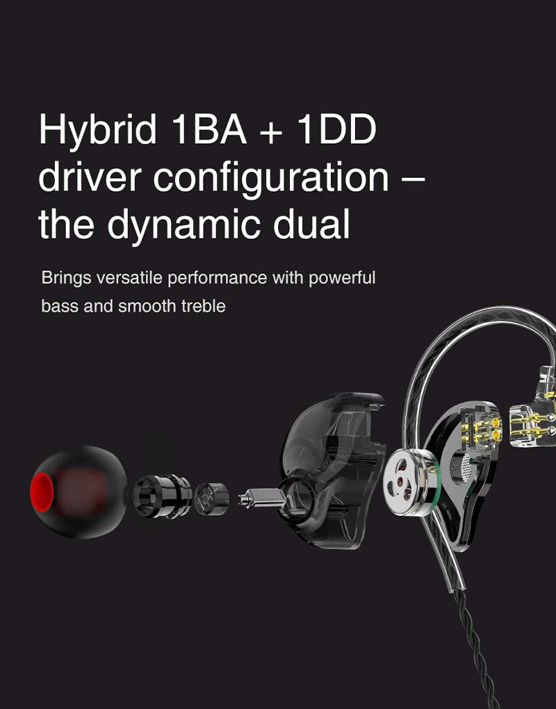 TRN ST1 In Ear Monitor 1BA+1DD With Mic image 4