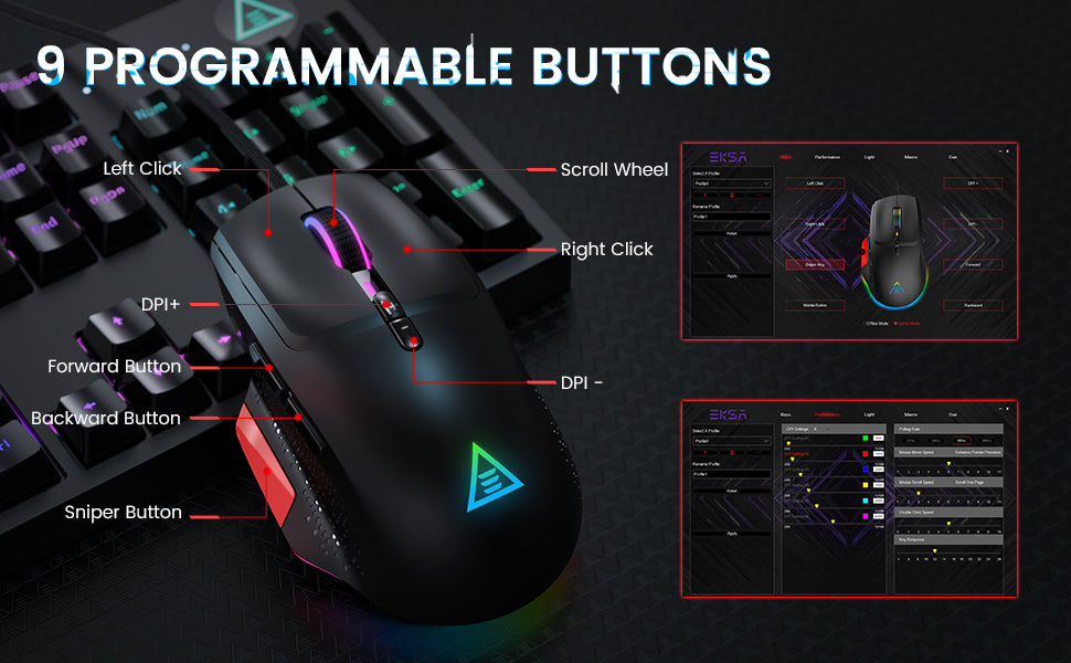 Gaming Mouse EKSA EM600 image 12
