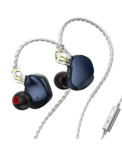 TRN VX PRO In Ear Monitors With Mic - Blue image