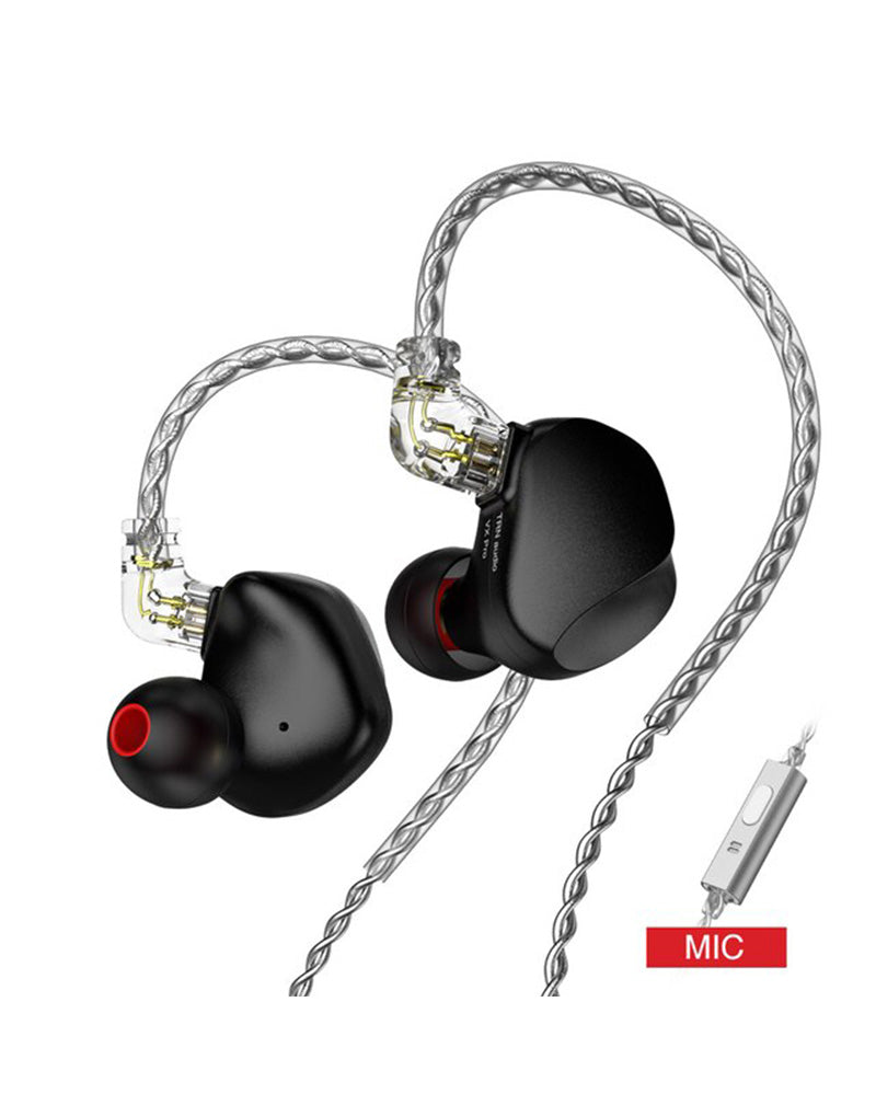 TRN VX PRO In Ear Monitors With Mic - Black image