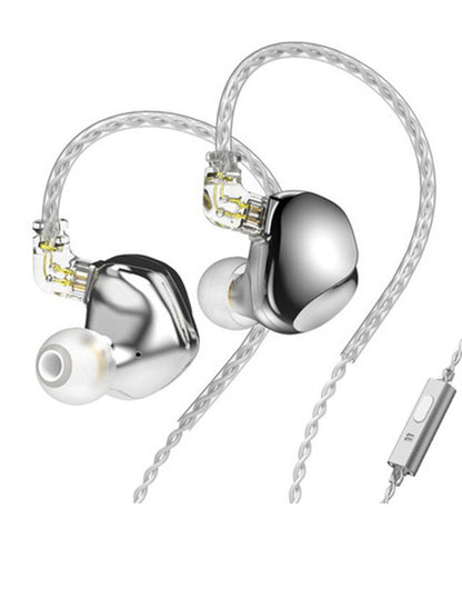 TRN VX PRO In Ear Monitors With Mic - Silver image